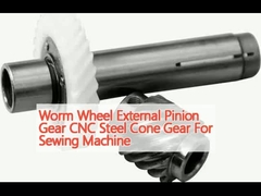 Roda de minhoca engrenagem de pinheiro externa engrenagem de cone de aço CNC para máquina de costura