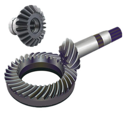 Engrenagem de bisel em espiral para diferencial e redutor com dentes helicoidais