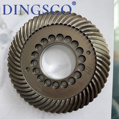 DINGSCO engrenagem de bisel em espiral liga de aço tratada termicamente CNC engrenagem de trabalho pesado