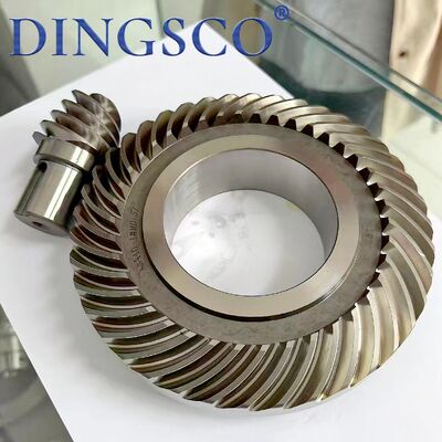Conjunto de Engrenagens Cônicas Espirais OEM Tratado Termicamente Coroa e Pinhão para Sistema de Acionamento Redutor Industrial